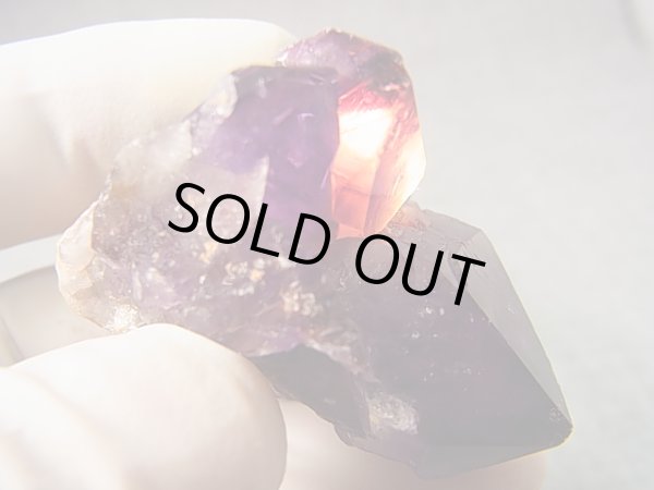 画像1: コンゴ産カラーシフト/ディープカラーアメジストクラスター 34.1g