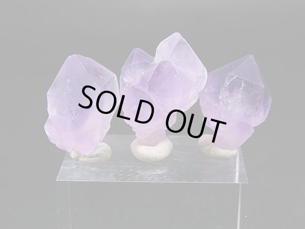 画像1: ベトナム・ハザン産ラベンダーアメジスト 3点セット トータル 7.3g