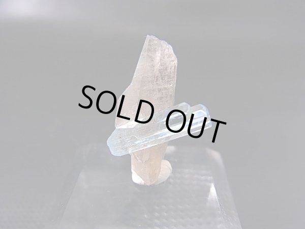 画像1: ベトナム・タインホア産アクアマリン付きスモーキー水晶 1.4g