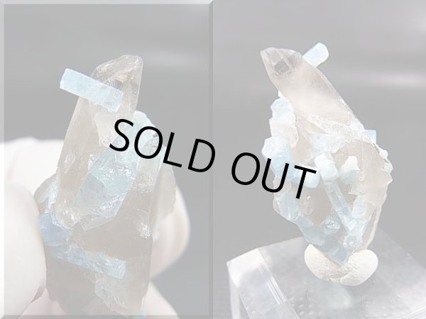 画像2: ベトナム・タインホア産アクアマリン付きスモーキー水晶 6.3g