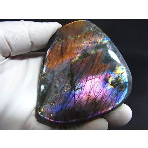 画像: マダガスカル産ラブラドライト研磨原石(パープルピンク&ブルー) 272.6g