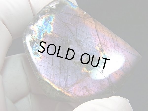 画像2: マダガスカル産ラブラドライト研磨原石（パープルピンク＆ブルー） 78.7g