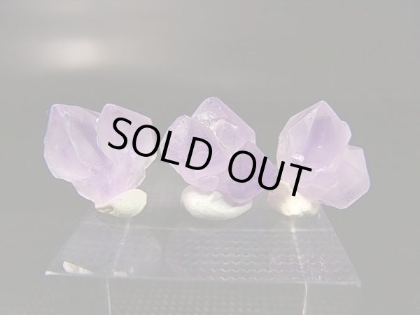 画像1: ベトナム・ハザン産ラベンダーアメジスト 3点セット トータル 5.7g