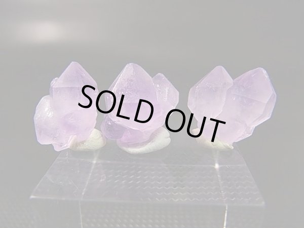 画像2: ベトナム・ハザン産ラベンダーアメジスト 3点セット トータル 5.7g