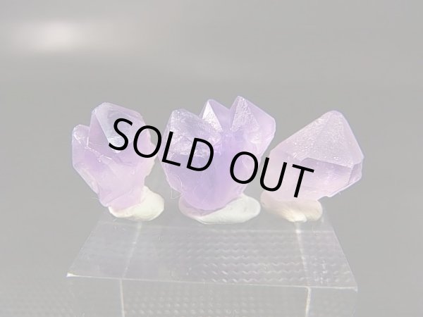 画像1: ベトナム・ハザン産ラベンダーアメジスト 3点セット トータル 6.5g