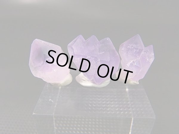 画像2: ベトナム・ハザン産ラベンダーアメジスト 3点セット トータル 6.5g