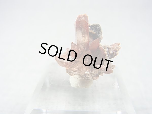 画像1: メキシコ産レッドトパーズ原石（群晶） 1.9g