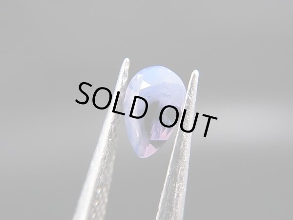 画像1: ベトナムLuc Yen産シルキーサファイア・ルース（ペアシェイプ/バイカラー） 0.4カラット