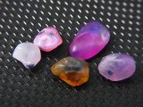 画像: ベトナムLuc Yen産バイカラーシルキーサファイア原石（自然研磨） 5点セット トータル 9.7カラット