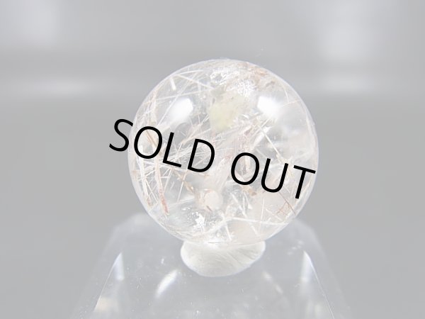 画像1: ブラジル産水晶（チューブインクルージョン）粒売りビーズ 18.5mm