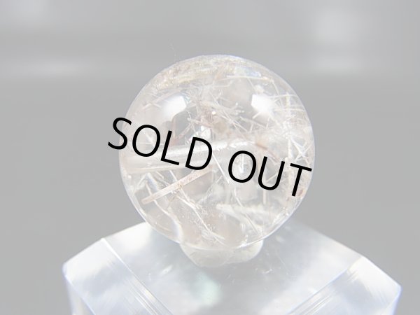 画像2: ブラジル産水晶（チューブインクルージョン）粒売りビーズ 18.5mm