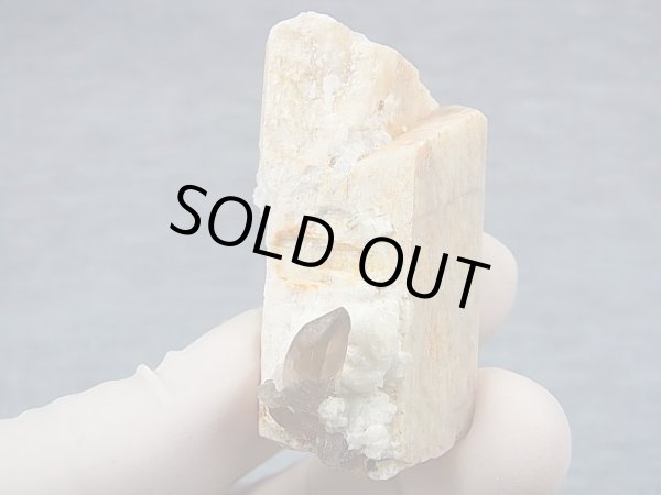 画像1: ベトナム・タインホア産スモーキー水晶（アデュラリア/微斜長石） 49.3g