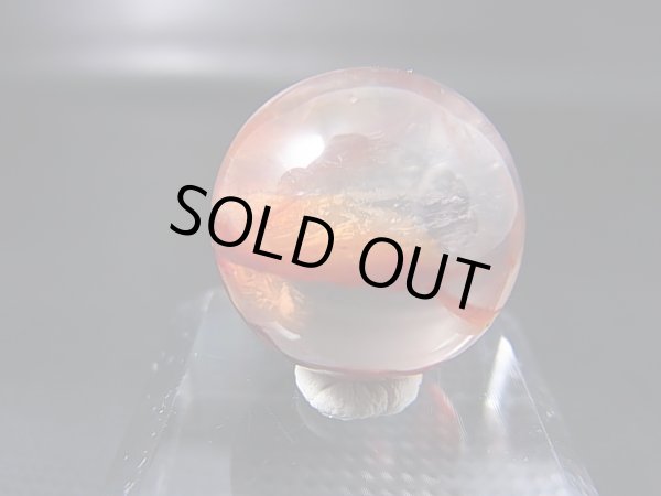 画像1: ブラジル・ミナスジェライス州産リモナイトイン「オーロラ」水晶丸玉 17mm