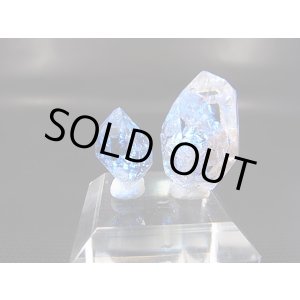 画像: パキスタン・クエッタ産蛍光オイル入りＤＴ水晶 2点セット トータル 4.8g