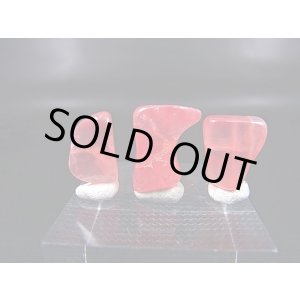 画像: アルゼンチン産クリアロードクロサイト(SA)研磨原石 3点セット トータル 3.8g