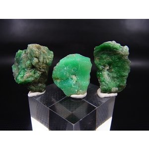 画像: タンザニア産クリソプレーズ原石 3点セット トータル 16.1g