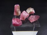 画像: カリフォルニア産ピンクトルマリン原石（バイカラー） 5点セット トータル 26.8カラット