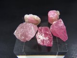 画像: カリフォルニア産ピンクトルマリン原石（バイカラー） 5点セット トータル 35.1カラット