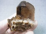 画像: ノルウェー産コッパールチル入りスモーキー水晶原石（連晶） 106.5g