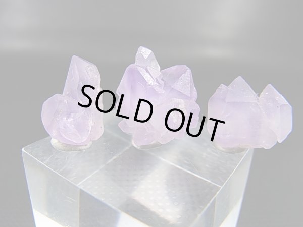 画像2: ベトナム・ハザン産ラベンダーアメジスト 3点セット トータル 6.0g