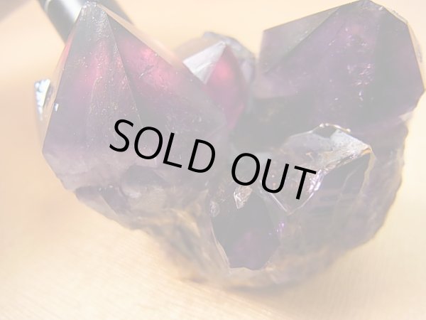 画像1: コンゴ産カラーシフト/ディープカラーアメジストクラスター 175.1g