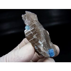 画像: ベトナム・タインホア産アクアマリン付きスモーキー水晶 52.4g