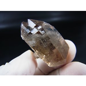 画像: インド・マニハール産ウォータークリアライトスモーキー水晶(DT/ゴールドルチル入り) 16.2g