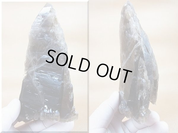 画像1: キャビネットサイズ：ノルウェー産スモーキー水晶（セルフヒールド/ベントクオーツ） 390.4g