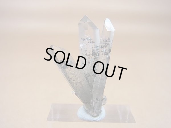 画像1: ノルウェー産水晶ポイント（アクチノライト/ヘマタイト入り/連晶） 4.1g