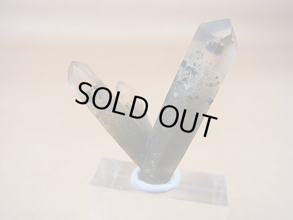 画像1: ノルウェー産水晶ポイント（アクチノライト/ヘマタイト入り/連晶） 5.6g