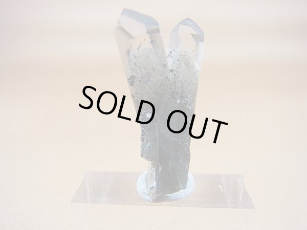 画像1: ノルウェー産水晶ポイント（アクチノライト/ヘマタイト入り/連晶） 3.4g