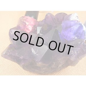 画像: コンゴ産カラーシフト/ディープカラーアメジストクラスター 219.7g