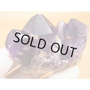 画像: コンゴ産カラーシフト/ディープカラーアメジストクラスター 113.1g