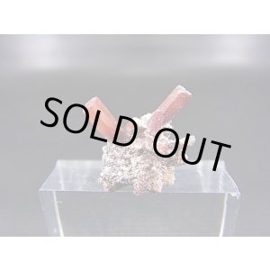 画像: メキシコ産レッドトパーズ原石（群晶） 1.5g