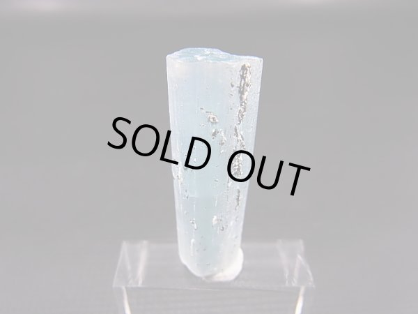 画像2: ベトナム産連晶結束型アクアマリン原石（ブラックトルマリン付き） 3.9g