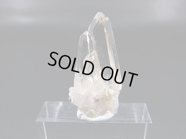 画像1: 山梨県水晶峠産クリア水晶ポイント（連晶） 2.7g