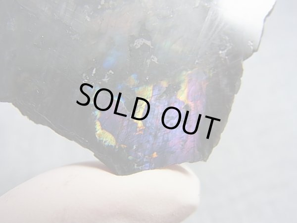 画像2: フィンランド・ユレマー産スペクトロライト（パープルヴィオラミックス）研磨スライス 27.7g