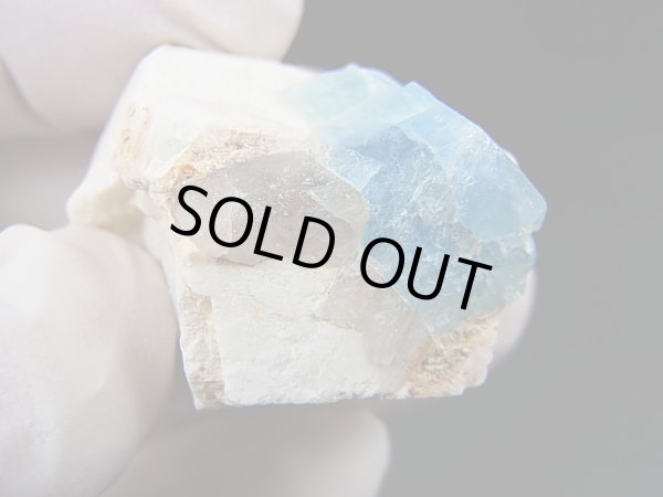 画像1: ベトナム・タインホア産アクアマリン/水晶付き長石 22.5g