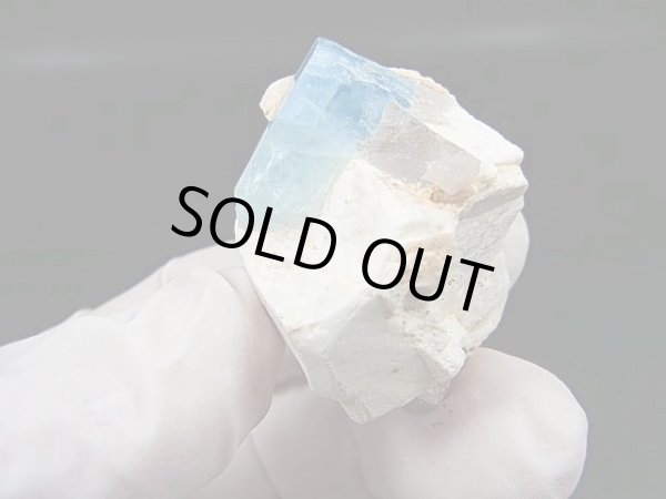 画像2: ベトナム・タインホア産アクアマリン/水晶付き長石 22.5g