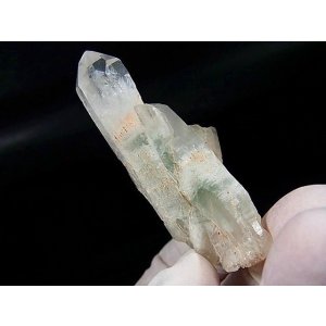 画像: マダガスカル産フックサイトイン水晶ポイント（グリーンファントム/連晶） 21.7g