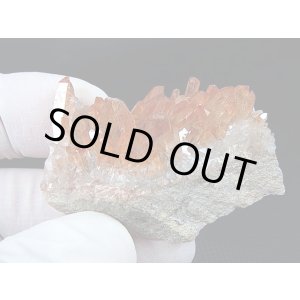 画像: スウェーデン産ヘマタイト（タンジェリン）水晶クラスター 25.8g