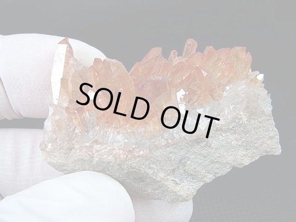 画像1: スウェーデン産ヘマタイト（タンジェリン）水晶クラスター 25.8g