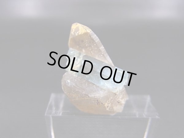 画像1: ベトナム・タインホア産アクアマリン付きスモーキー水晶 5.0g