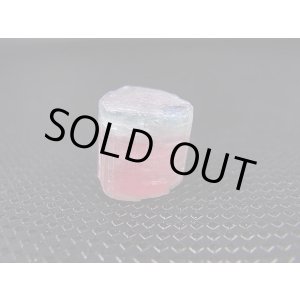 画像: アフガニスタン産バイカラートルマリン柱状結晶(ピンク/ブルーグリーン) 14.6カラット