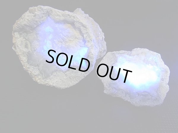 画像2: 栃木県産フローライト入り石灰岩ノジュール（2ピースセット） トータル 175.3g