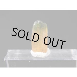 画像: ベトナムMinh Tien産バイカラートルマリン（オレンジ/グリーン）結晶原石 3.0カラット