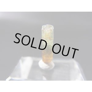 画像: ベトナムMinh Tien産バイカラートルマリン（オレンジ/グリーン）結晶原石 1.1カラット