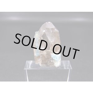 画像: ベトナム・タインホア産アクアマリン付きスモーキー水晶 6.2g