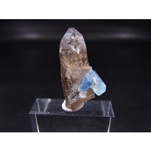 画像: ベトナム・タインホア産アクアマリン付きスモーキー水晶 3.7g
