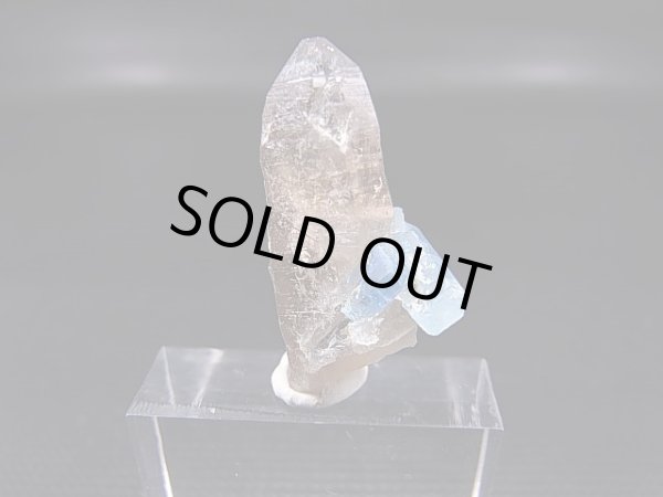 画像1: ベトナム・タインホア産アクアマリン付きスモーキー水晶 3.7g